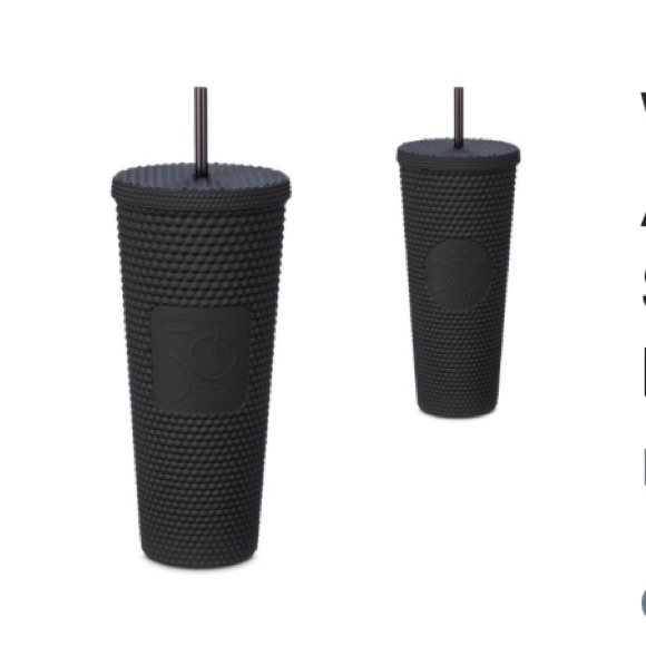 Starbucks Disney World 50th Anniversary tumbler with straw